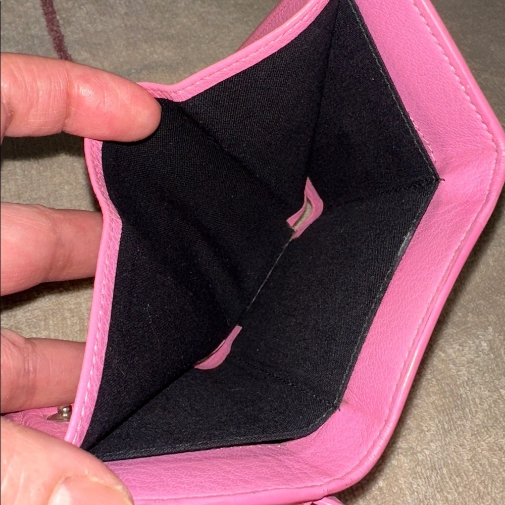 Balenciaga Pink Tri-Fold Compact Wallet - Picture 11 of 12